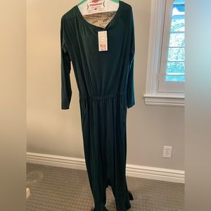 NWT Jumpsuit with Pockets - Dark Green/M